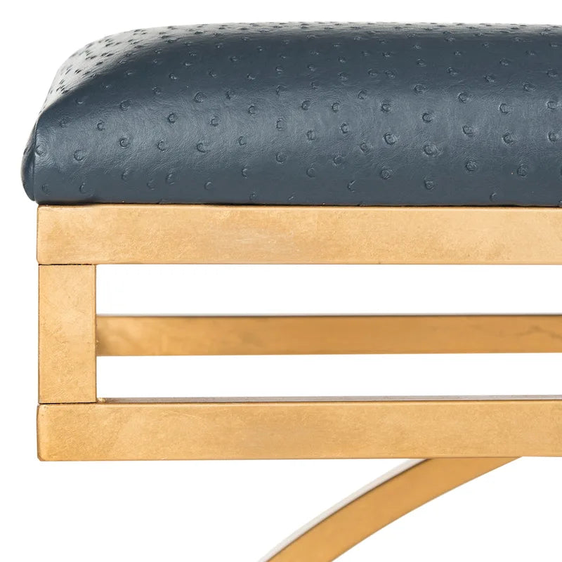Banc Arc Moderne Glamour Bleu Marine / Beige / Crème pour 1 personne