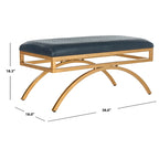 Banc Arc Moderne Glamour Bleu Marine / Beige / Crème pour 1 personne