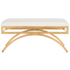 Banc Arc Moderne Glamour Bleu Marine / Beige / Crème pour 1 personne