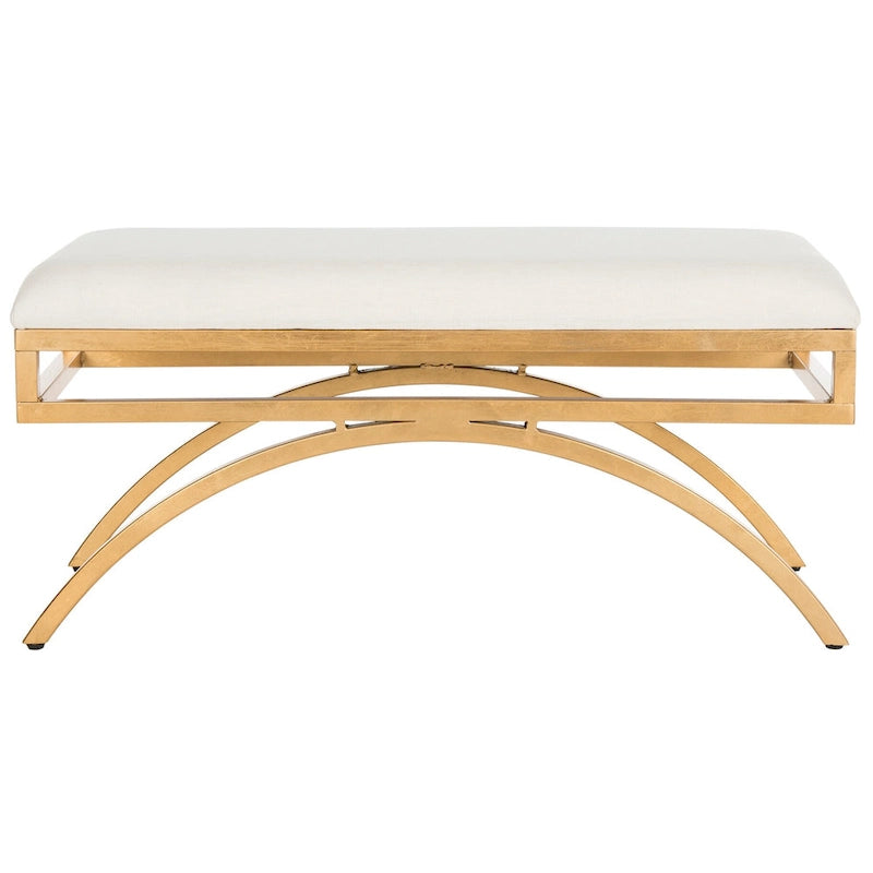 Banc Arc Moderne Glamour Bleu Marine / Beige / Crème pour 1 personne