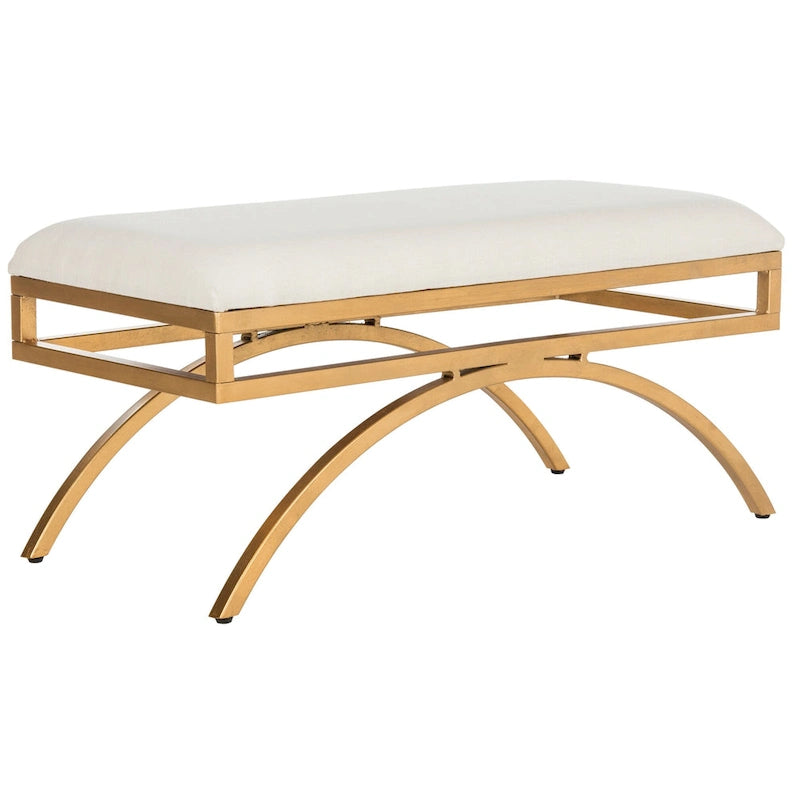 Banc Arc Moderne Glamour Bleu Marine / Beige / Crème pour 1 personne