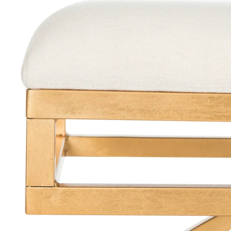 Banc Arc Moderne Glamour Bleu Marine / Beige / Crème pour 1 personne