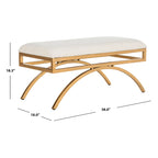 Banc Arc Moderne Glamour Bleu Marine / Beige / Crème pour 1 personne