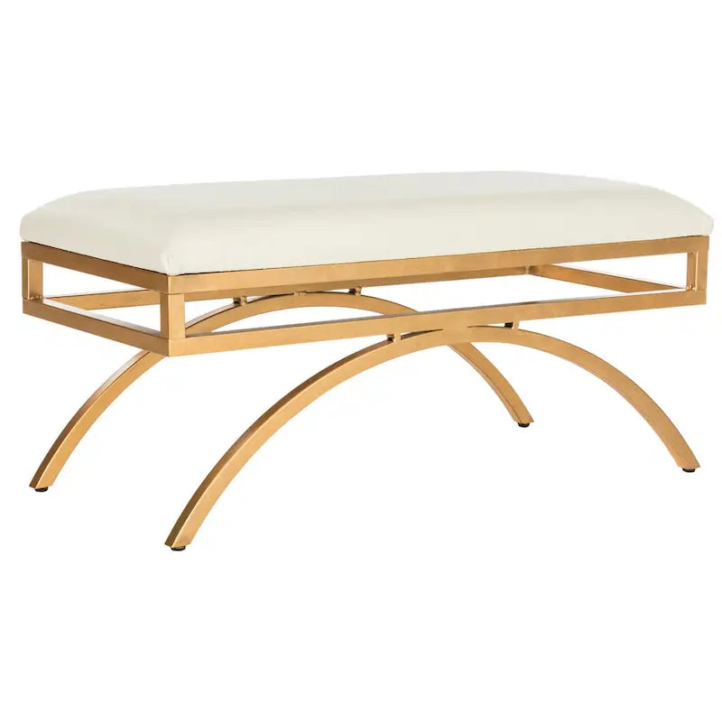 Banc Arc Moderne Glamour Bleu Marine / Beige / Crème pour 1 personne