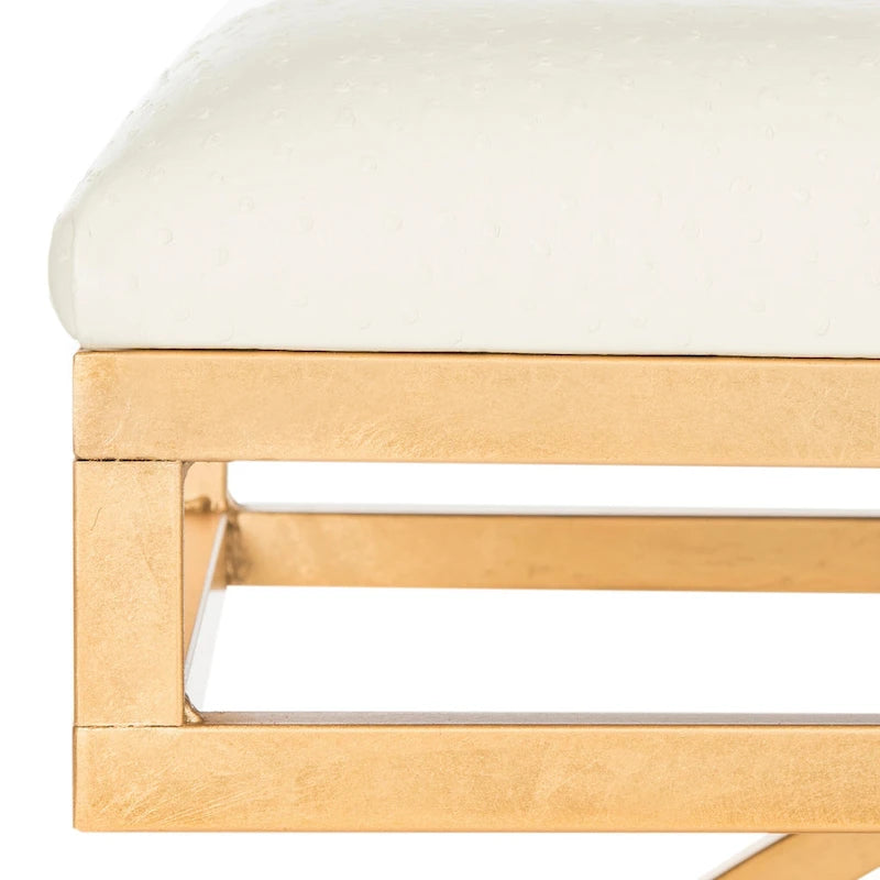 Banc Arc Moderne Glamour Bleu Marine / Beige / Crème pour 1 personne