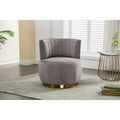 Fauteuil pivotant à 360° en velours gris/orange/beige/olive pour 1 personne
