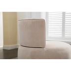 Fauteuil pivotant à 360° en velours gris/orange/beige/olive pour 1 personne