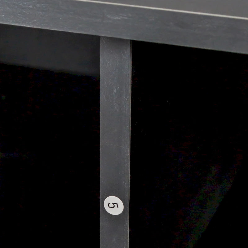 Zwarte moderne minimalistische tv-kast met 3 laden voor 80 inch - 16.14 x 70.87 x 20.87