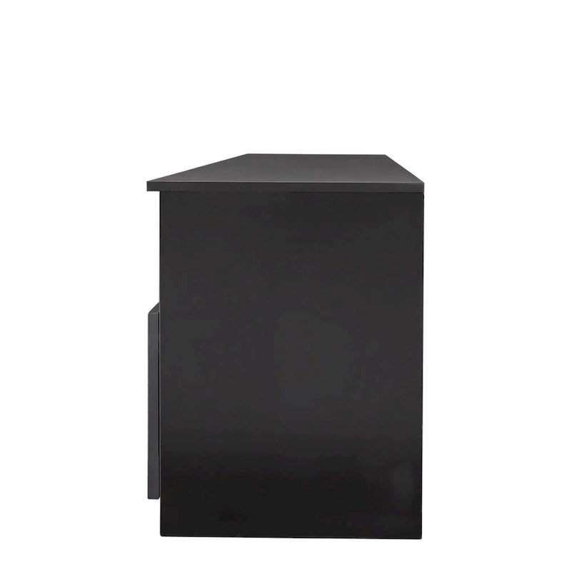 Zwarte moderne minimalistische tv-kast met 3 laden voor 80 inch - 16.14 x 70.87 x 20.87