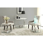 Console avec étagère et plateaux amovibles – Noir / Blanc / Bambou, Chrome et verre modernes, Utilisateur unique