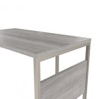 Bureau en L gris platine / blanc / gris orage / noyer moderne / noyer noir avec classeur mobile à 3 tiroirs pour 1 personne