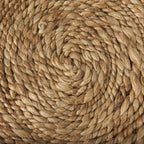 Pouf cylindrique en laine tissée à la main beige / gris / marron pour 1 personne