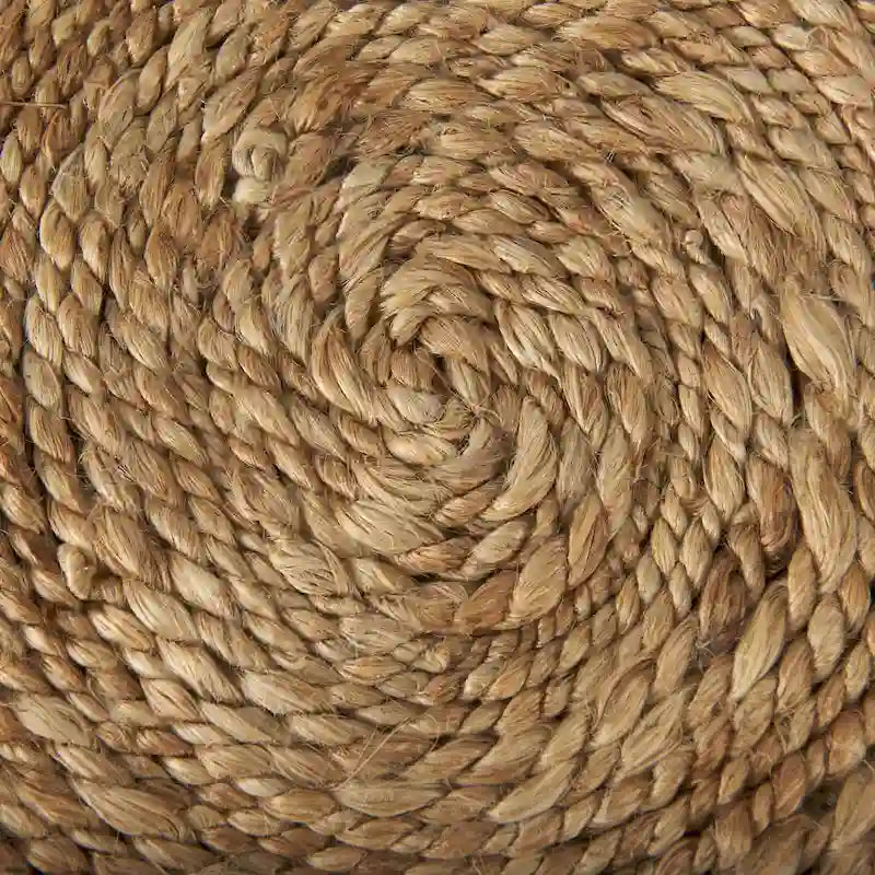 Pouf cylindrique en laine tissée à la main beige / gris / marron pour 1 personne