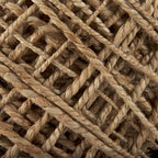 Pouf cylindrique en laine tissée à la main beige / gris / marron pour 1 personne
