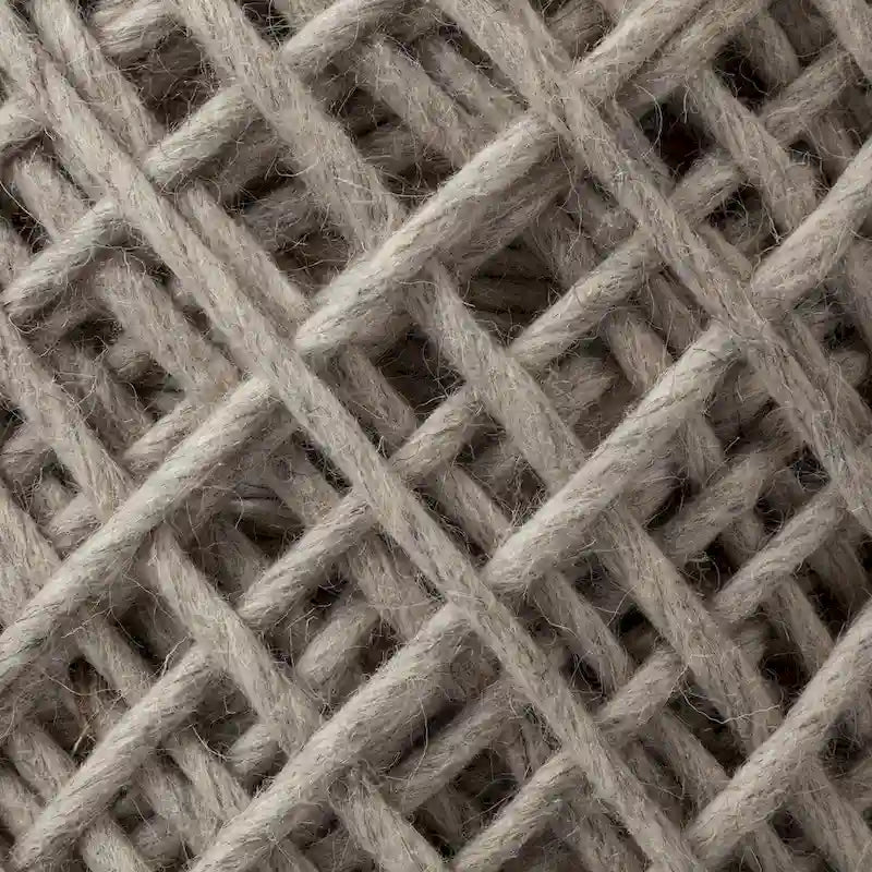 Pouf cylindrique en laine tissée à la main beige / gris / marron pour 1 personne