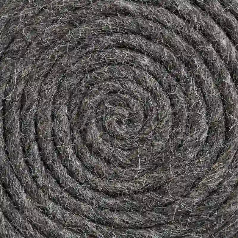 Pouf cylindrique en laine tissée à la main beige / gris / marron pour 1 personne