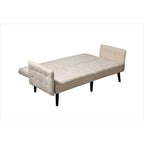 Canapé-lit convertible en lin pour 2 personnes - Gris / Bleu / Gris foncé / Beige