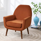 Fauteuil en U Mid-Century en velours vert/avoine marine/orange pour 1 personne