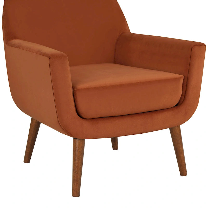 Fauteuil en U Mid-Century en velours vert/avoine marine/orange pour 1 personne