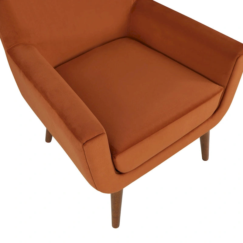 Fauteuil en U Mid-Century en velours vert/avoine marine/orange pour 1 personne