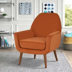 Fauteuil en U Mid-Century en velours vert/avoine marine/orange pour 1 personne