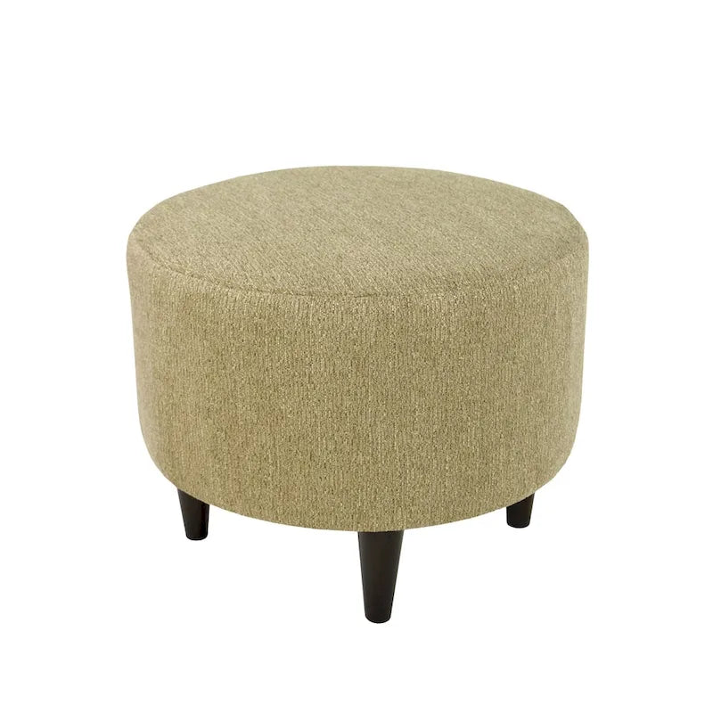 Fauteuil d'appoint rembourré en lin blanc/jaune avec cadre en bois d'hévéa pour 1 (Lot de 2)