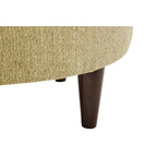 Fauteuil d'appoint rembourré en lin blanc/jaune avec cadre en bois d'hévéa pour 1 (Lot de 2)