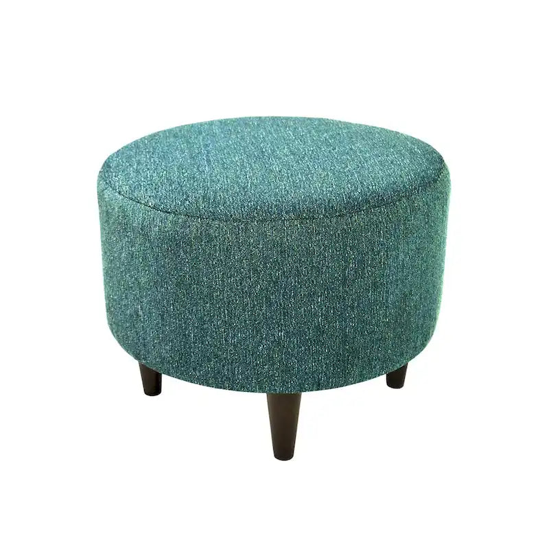 Fauteuil d'appoint rembourré en lin blanc/jaune avec cadre en bois d'hévéa pour 1 (Lot de 2)