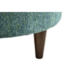 Fauteuil d'appoint rembourré en lin blanc/jaune avec cadre en bois d'hévéa pour 1 (Lot de 2)