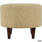 Fauteuil d'appoint rembourré en lin blanc/jaune avec cadre en bois d'hévéa pour 1 (Lot de 2)