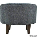 Fauteuil d'appoint rembourré en lin blanc/jaune avec cadre en bois d'hévéa pour 1 (Lot de 2)