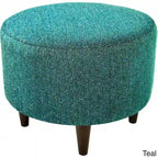 Fauteuil d'appoint rembourré en lin blanc/jaune avec cadre en bois d'hévéa pour 1 (Lot de 2)