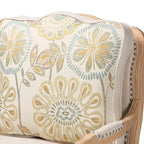 Fauteuil d'appoint traditionnel français multicolore / bleu marine / crème pour 1 personne