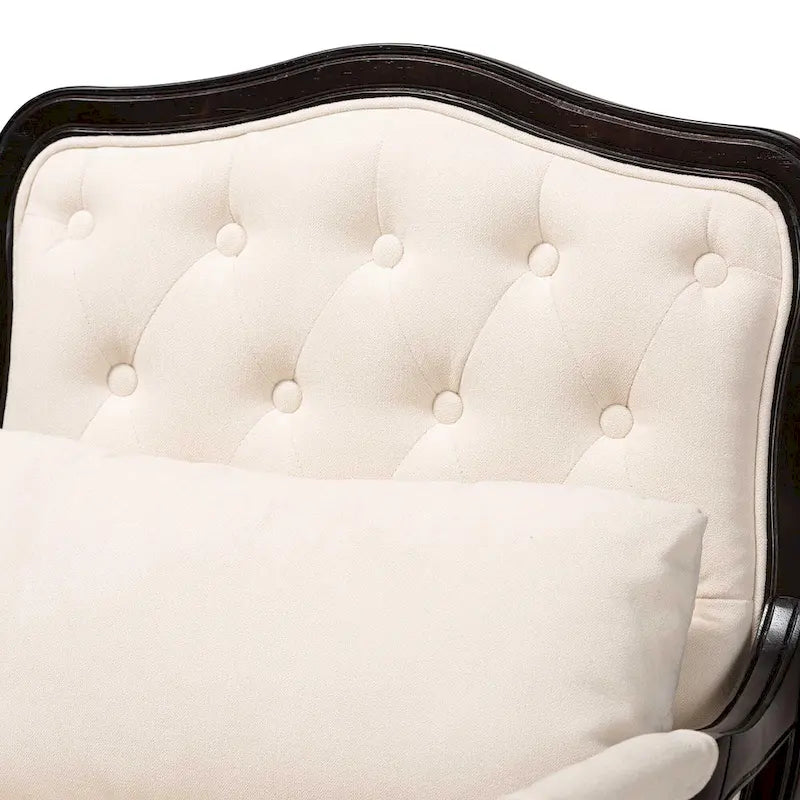 Fauteuil d'appoint traditionnel français multicolore / bleu marine / crème pour 1 personne