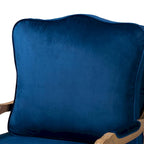 Fauteuil d'appoint traditionnel français multicolore / bleu marine / crème pour 1 personne