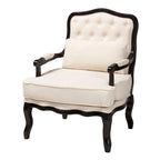 Fauteuil d'appoint traditionnel français multicolore / bleu marine / crème pour 1 personne