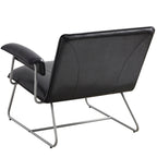 Fauteuil de salon accent en similicuir PU noir/marron pour 1 personne