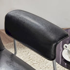 Fauteuil de salon accent en similicuir PU noir/marron pour 1 personne