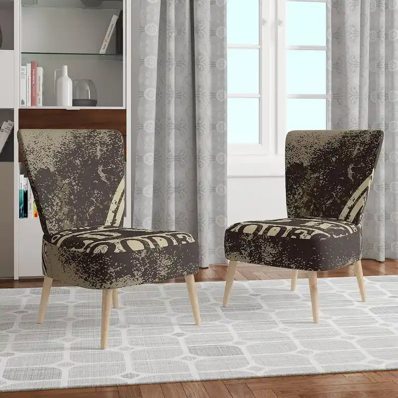 Fauteuil d'appoint 1 place en polyester marron style Ferme