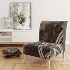 Fauteuil d'appoint 1 place en polyester marron style Ferme