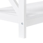 Table console à 3 niveaux avec prise de courant – Blanc / Gris / Espresso / Noir, MDF moderne, 1 à 2 utilisateurs