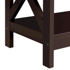 Table console à 3 niveaux avec prise de courant – Blanc / Gris / Espresso / Noir, MDF moderne, 1 à 2 utilisateurs