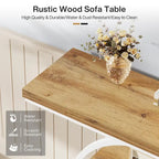 Console 4 niveaux avec base circulaire – Marron/Gris, Métal et Bois industriel, 1 à 2 utilisateurs