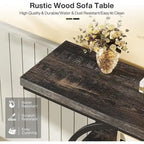 Console 4 niveaux avec base circulaire – Marron/Gris, Métal et Bois industriel, 1 à 2 utilisateurs