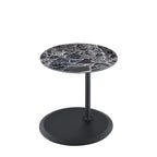 Table d'appoint réglable en hauteur – Blanc / Gris / Noir, dessus en verre effet marbre moderne et base à pince, utilisateur unique