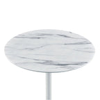 Table d'appoint réglable en hauteur – Blanc / Gris / Noir, dessus en verre effet marbre moderne et base à pince, utilisateur unique