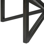 Table basse ovale en verre – Noire, verre trempé moderne du milieu du siècle et trépied en bois de peuplier, 1 à 2 utilisateurs