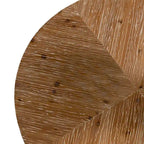 Table basse ronde – Noir / Doré, Plateau en bois de sapin rétro et Piètement croisé en métal, 1-2 utilisateurs