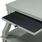 Table d'appoint à 3 niveaux – Bleu marine / Gris antique / Blanc antique, bois, tiroir coulissant et tiroir, pour une personne
