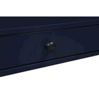 Table d'appoint à 3 niveaux – Bleu marine / Gris antique / Blanc antique, bois, tiroir coulissant et tiroir, pour une personne
